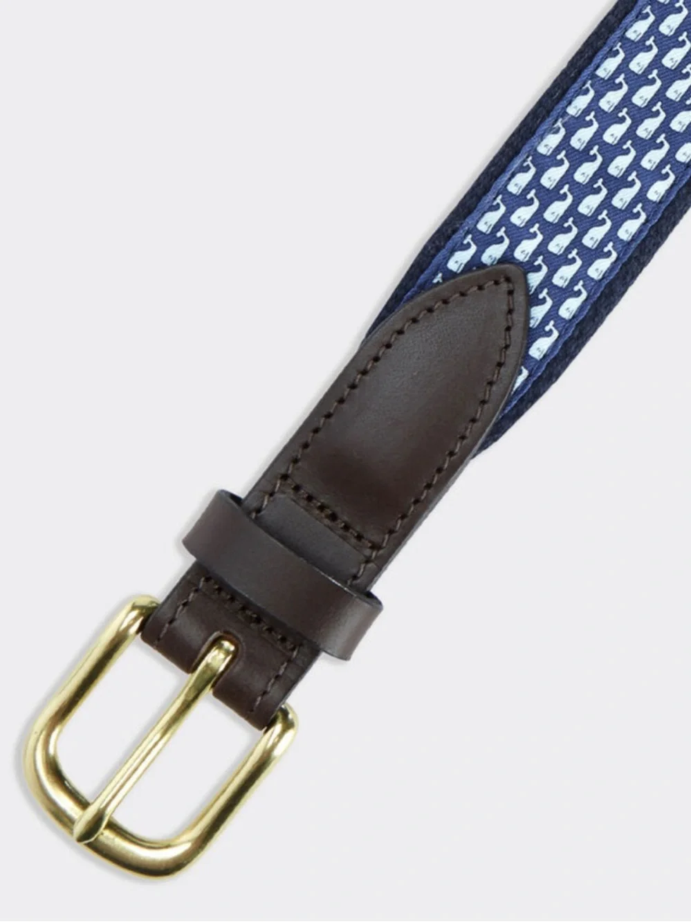 Vineyard Vines Boys Classic Whale Navy Canvas Belt